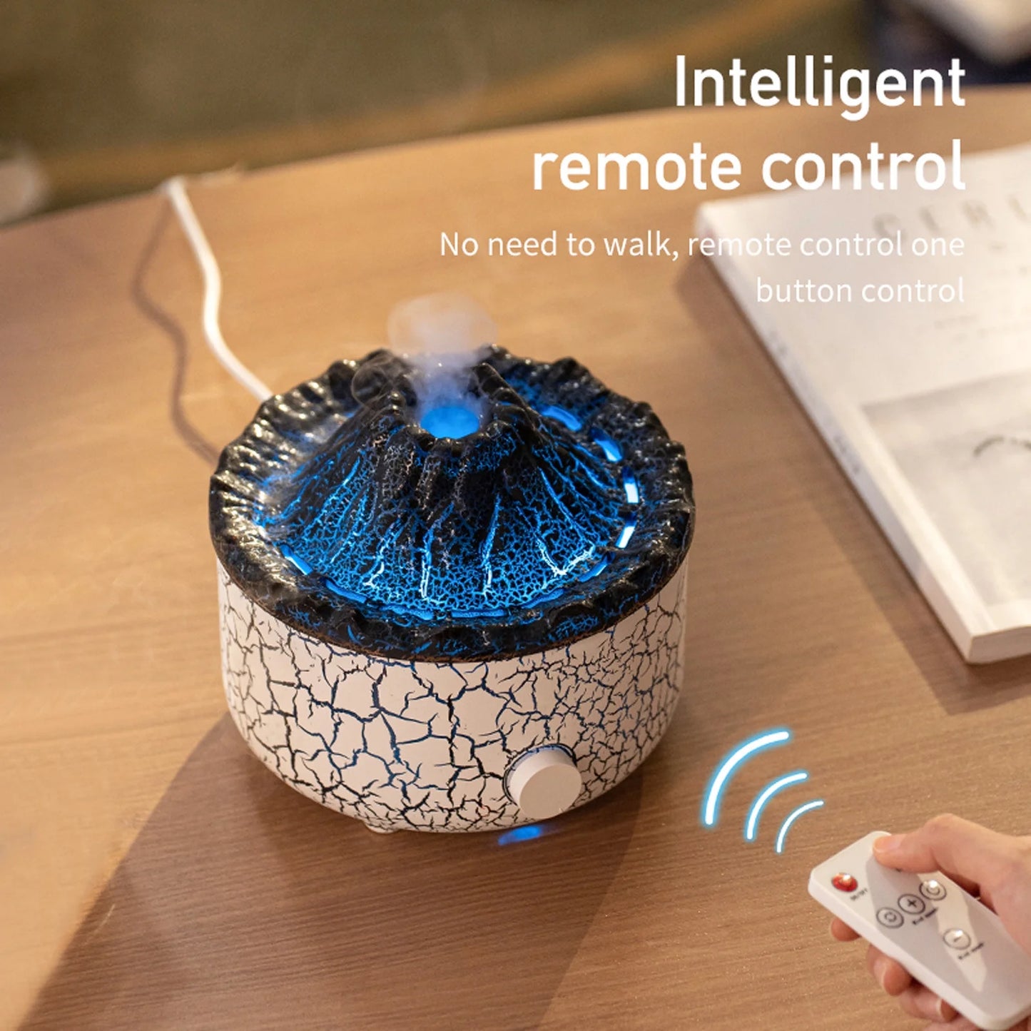 Humidifiers for Bedroom Volcanic Lava Aromatherapy Machine Home Desktop Humidifier Flame Aromatherapy Machine, A