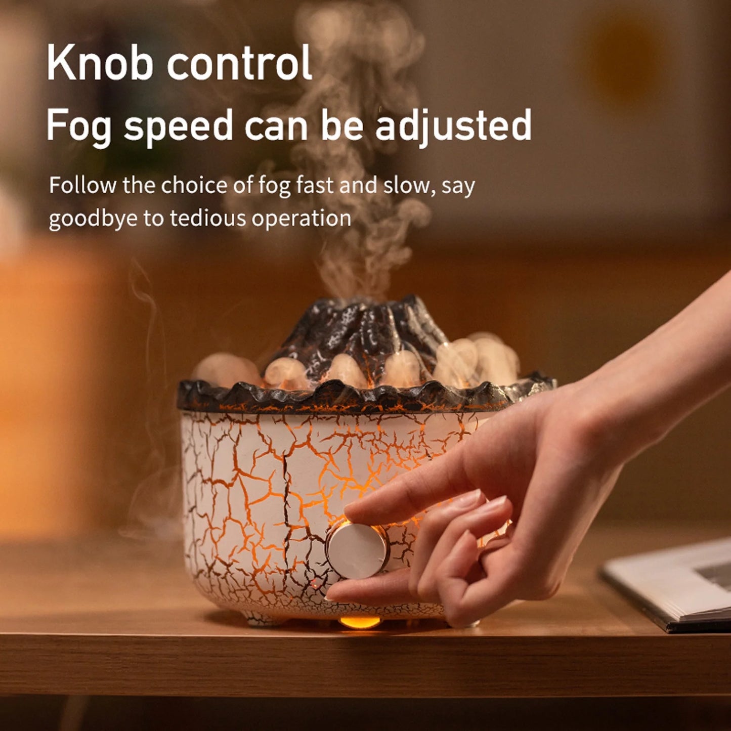 Humidifiers for Bedroom Volcanic Lava Aromatherapy Machine Home Desktop Humidifier Flame Aromatherapy Machine, A